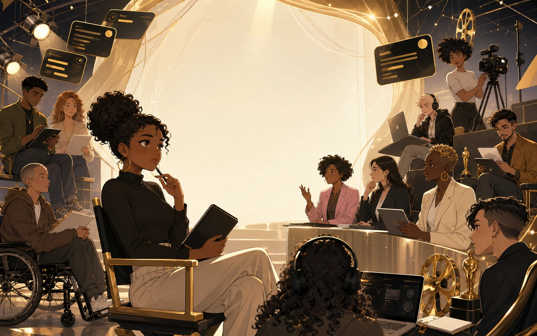 AI Screenwriting editorial artwork.