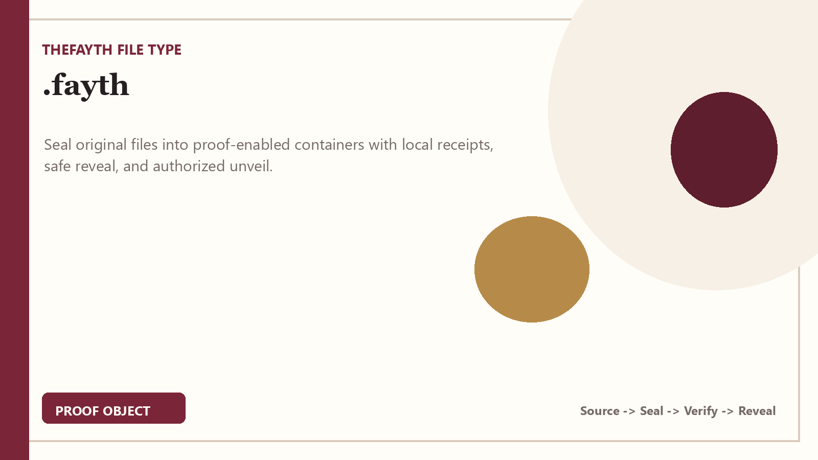 TheFAYTH File Type proof container hero visual.